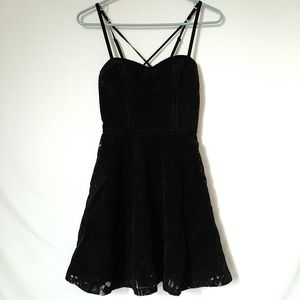 Hollister Black Strappy Fit and Flare Mini Dress